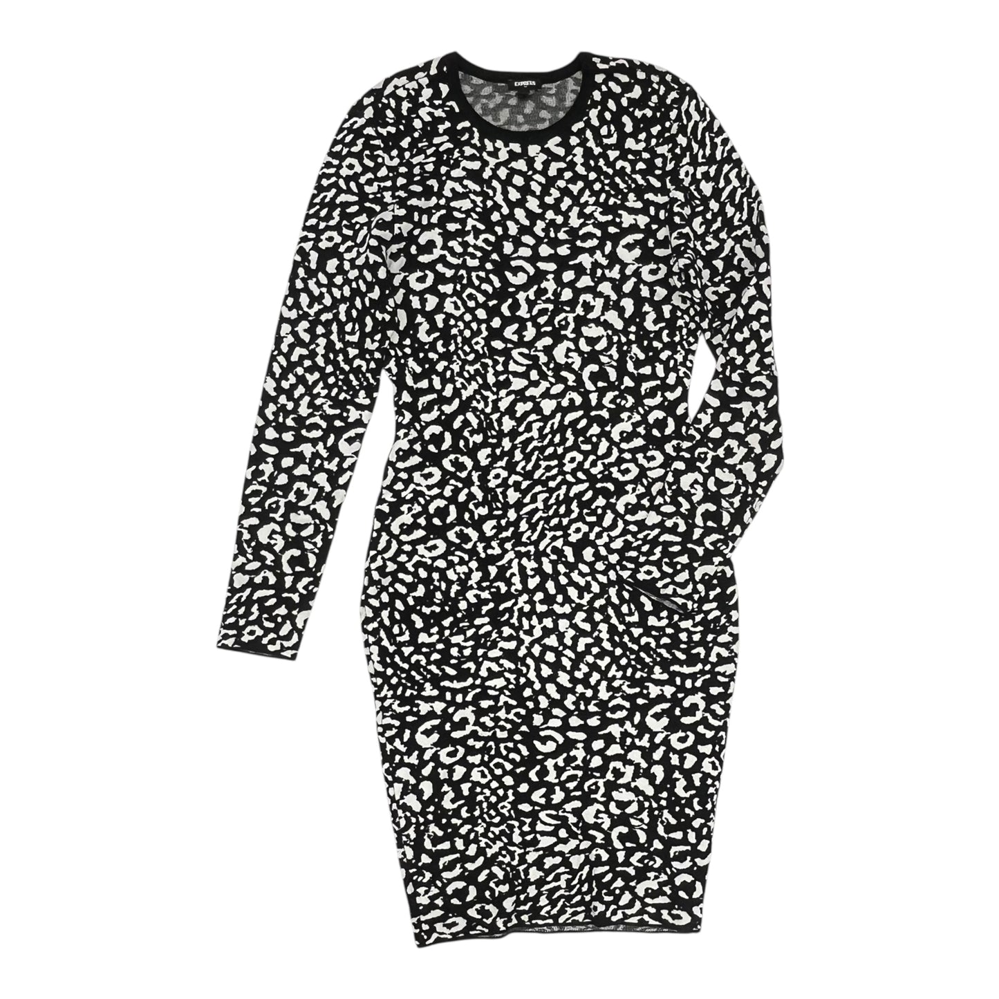 Dress Sweater By Express In Black & White, Size:M