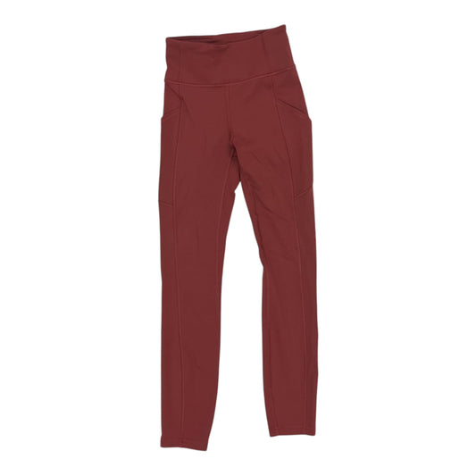 Athletic Leggings By Lululemon In Red, Size:Xs