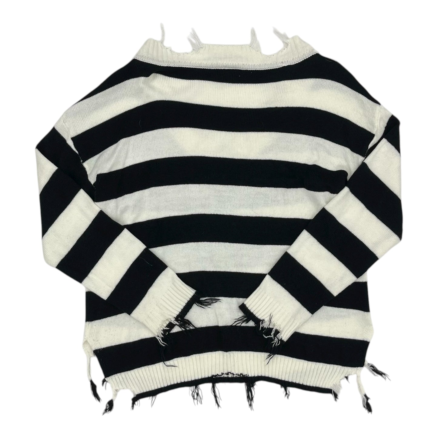 Sweater By Andree By Unit In Black & Cream, Size:L
