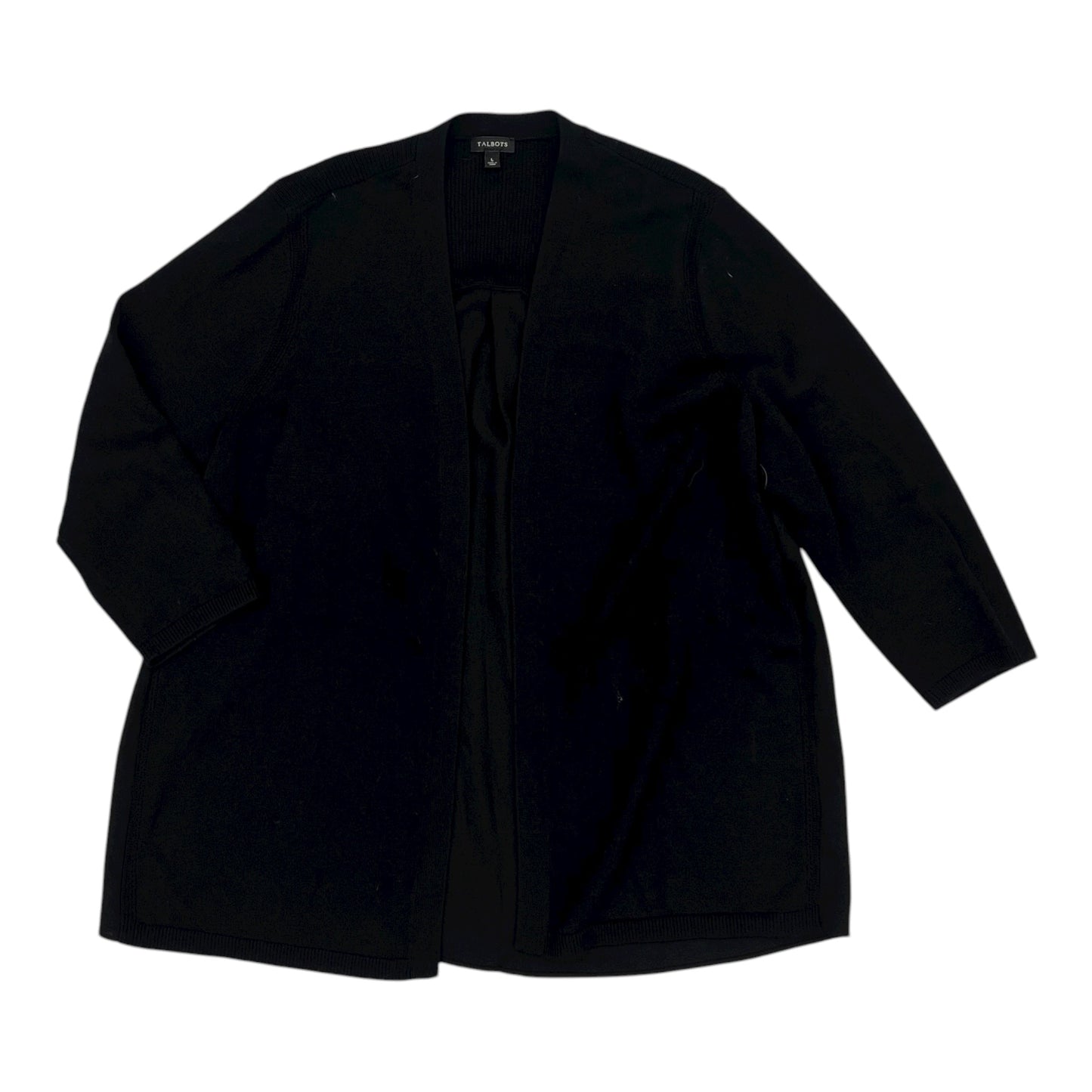 Sweater Cardigan By Talbots In Black, Size:L