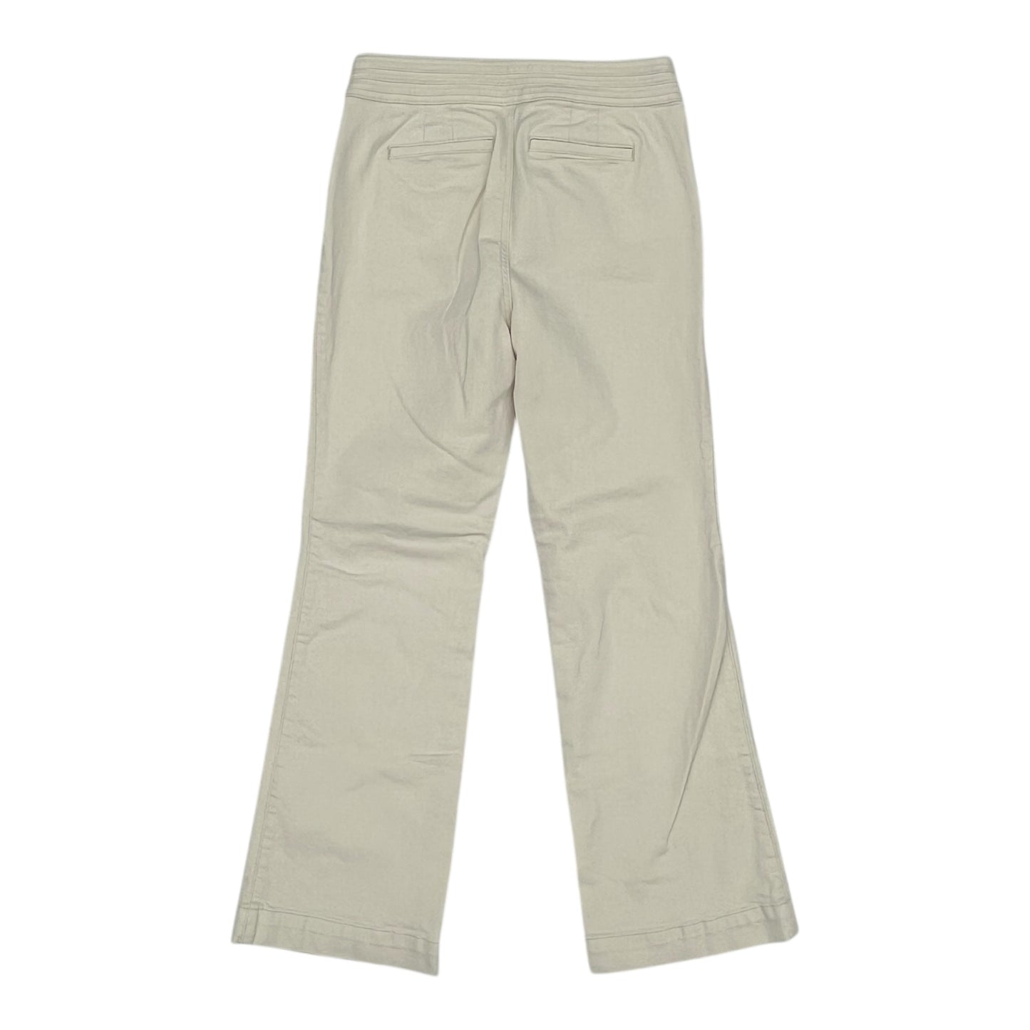 Jeans Flared By Talbots In Cream Denim, Size:8P