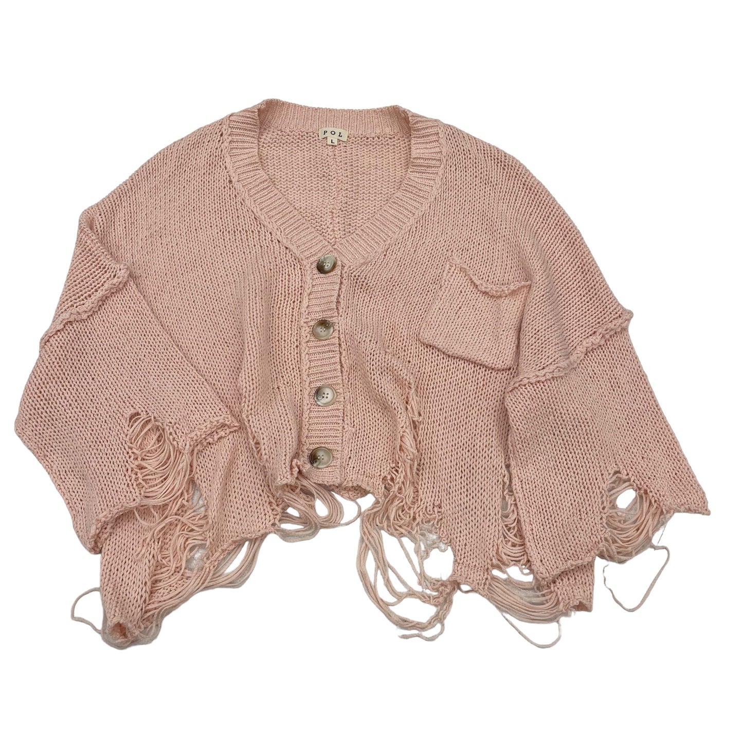 PINK POL CARDIGAN, Size L