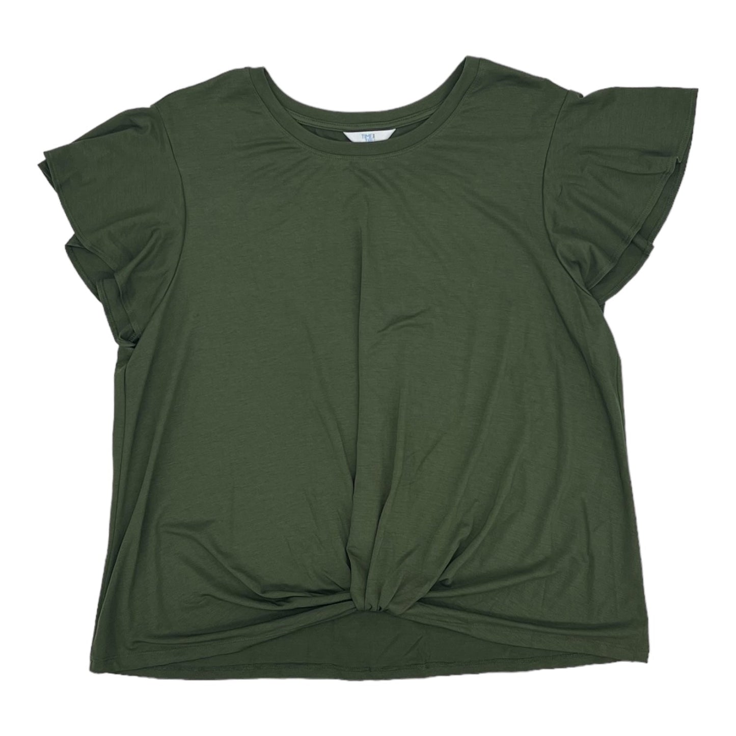 GREEN TOP SS BASIC by TIME AND TRU Size:3X