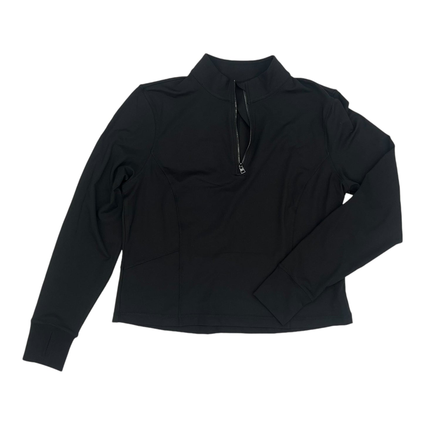 Athletic Top Ls Collar By Avia In Black, Size:Xl