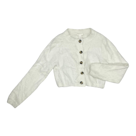 Sweater Cardigan By H&M In White, Size:M