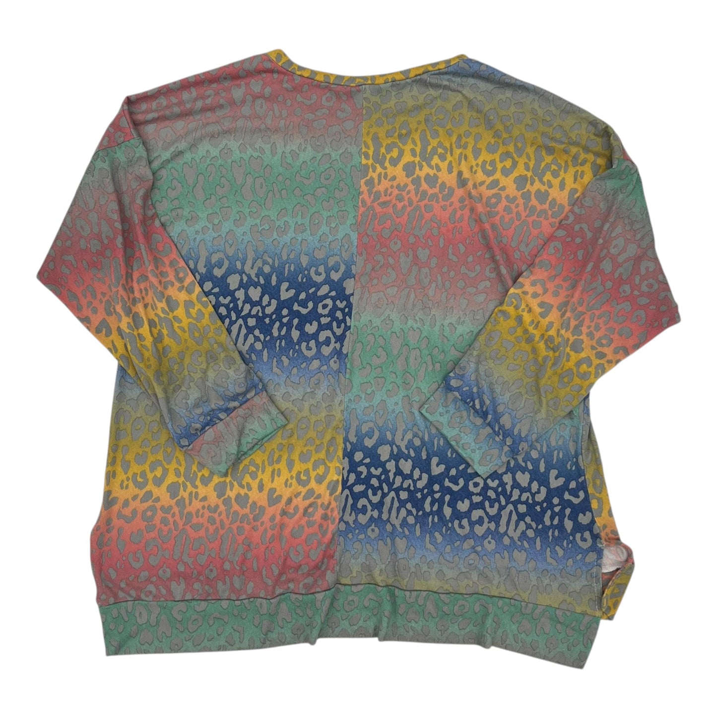 Top Ls By Clothes Mentor In Rainbow Print, Size:3X