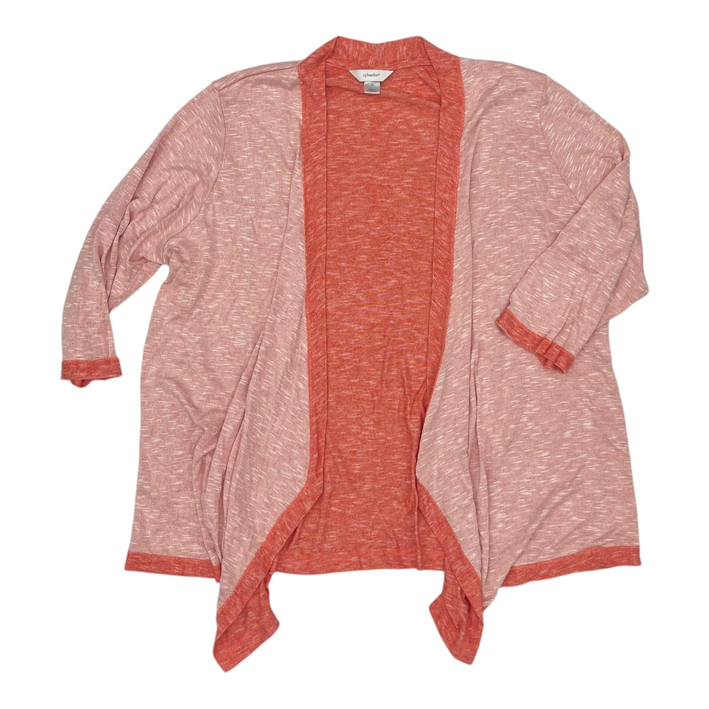 Cardigan By Cj Banks In Pink, Size:3X