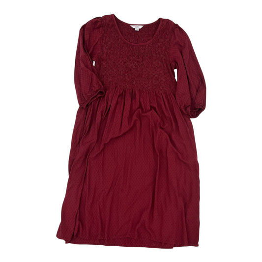 Dress Casual Midi By Croft And Barrow In Red, Size:Xl