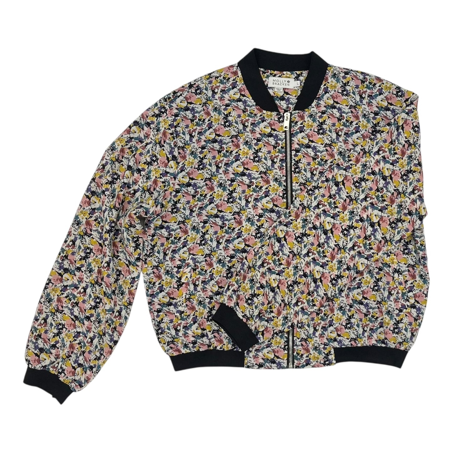Jacket Other By Molly Bracken In Floral Print, Size:L