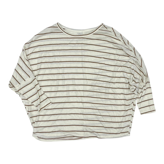 Top Ls By Maurices In Cream & Tan, Size:2X