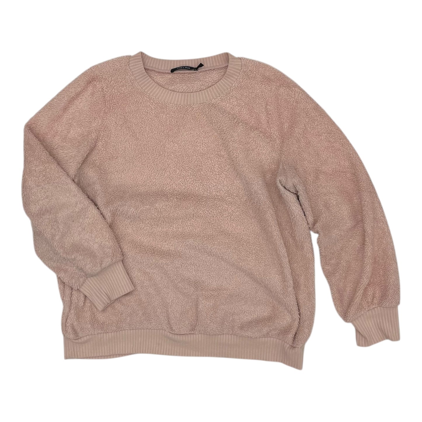Sweatshirt Crewneck By Doe & Rae In Pink, Size:L