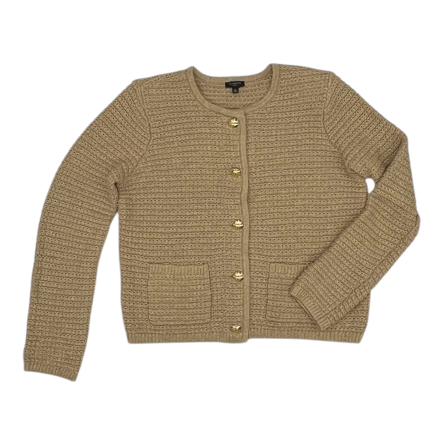 Sweater Cardigan By Talbots In Gold, Size:Mp