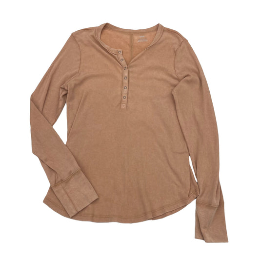 TAN AERIE TOP LS, Size L