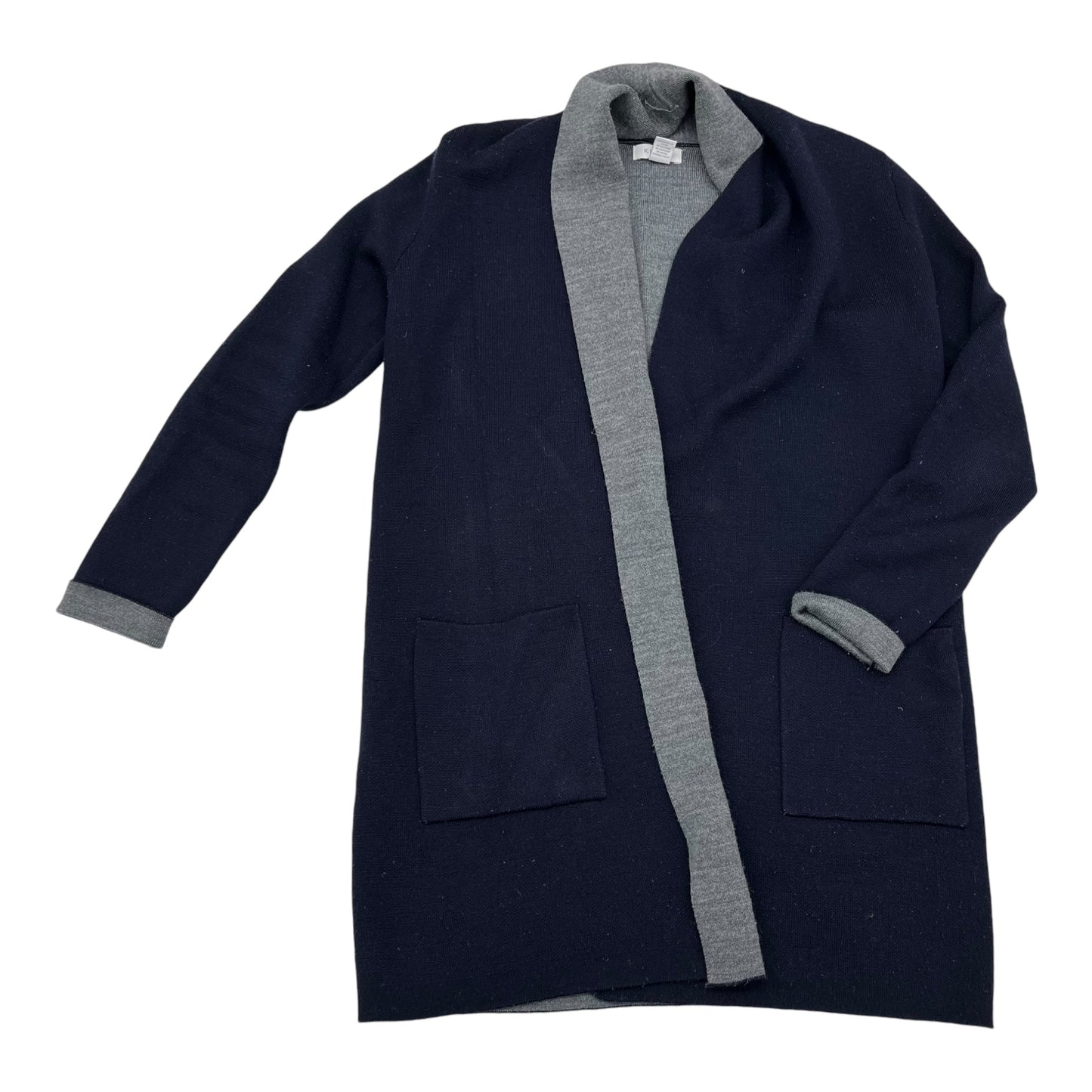 Sweater Cardigan By Kenar In Navy, Size:S