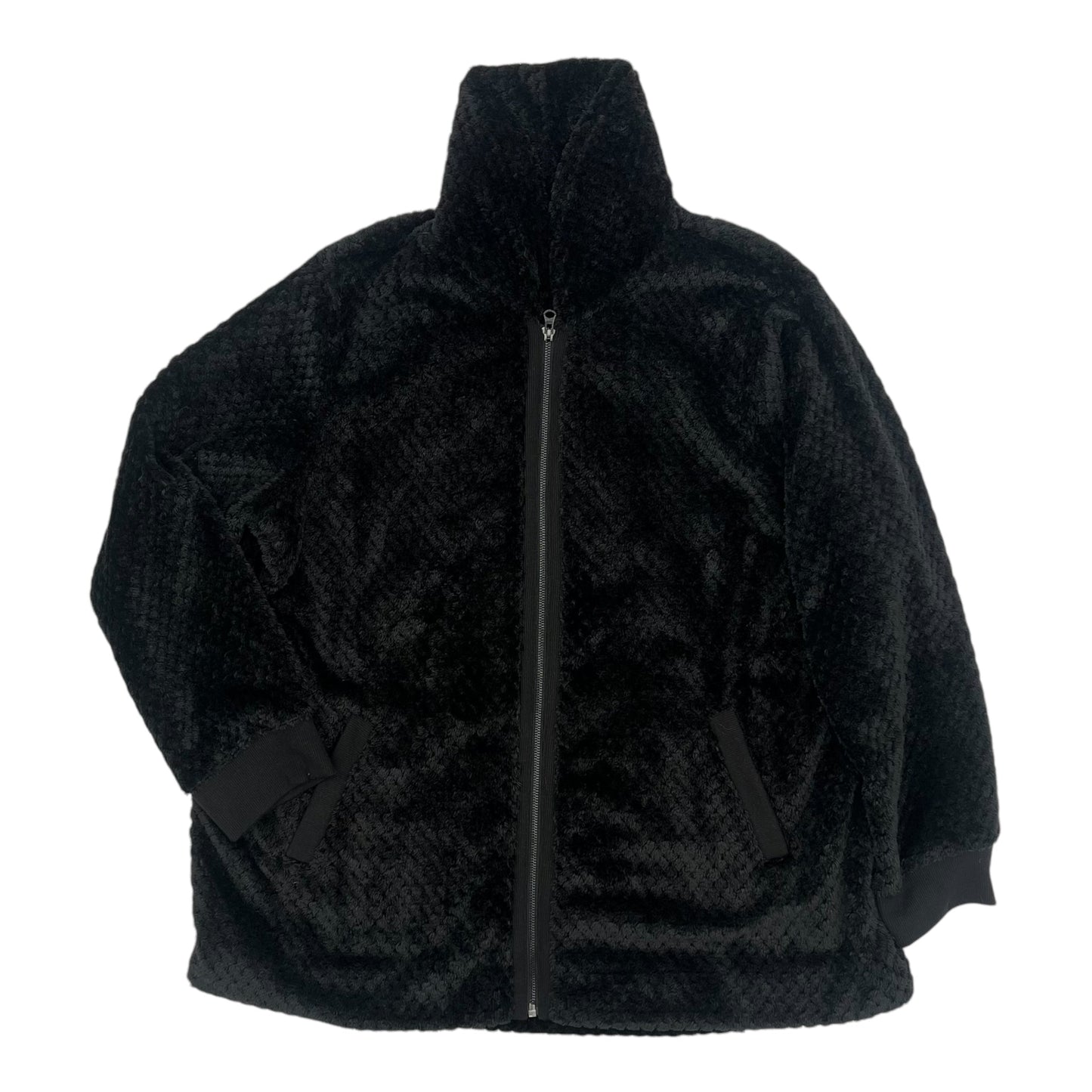 Jacket Faux Fur & Sherpa By Ideology In Black, Size:1X