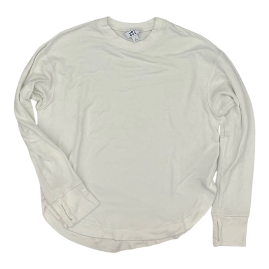 Athletic Top Ls Crewneck By Joy Lab In White, Size:S