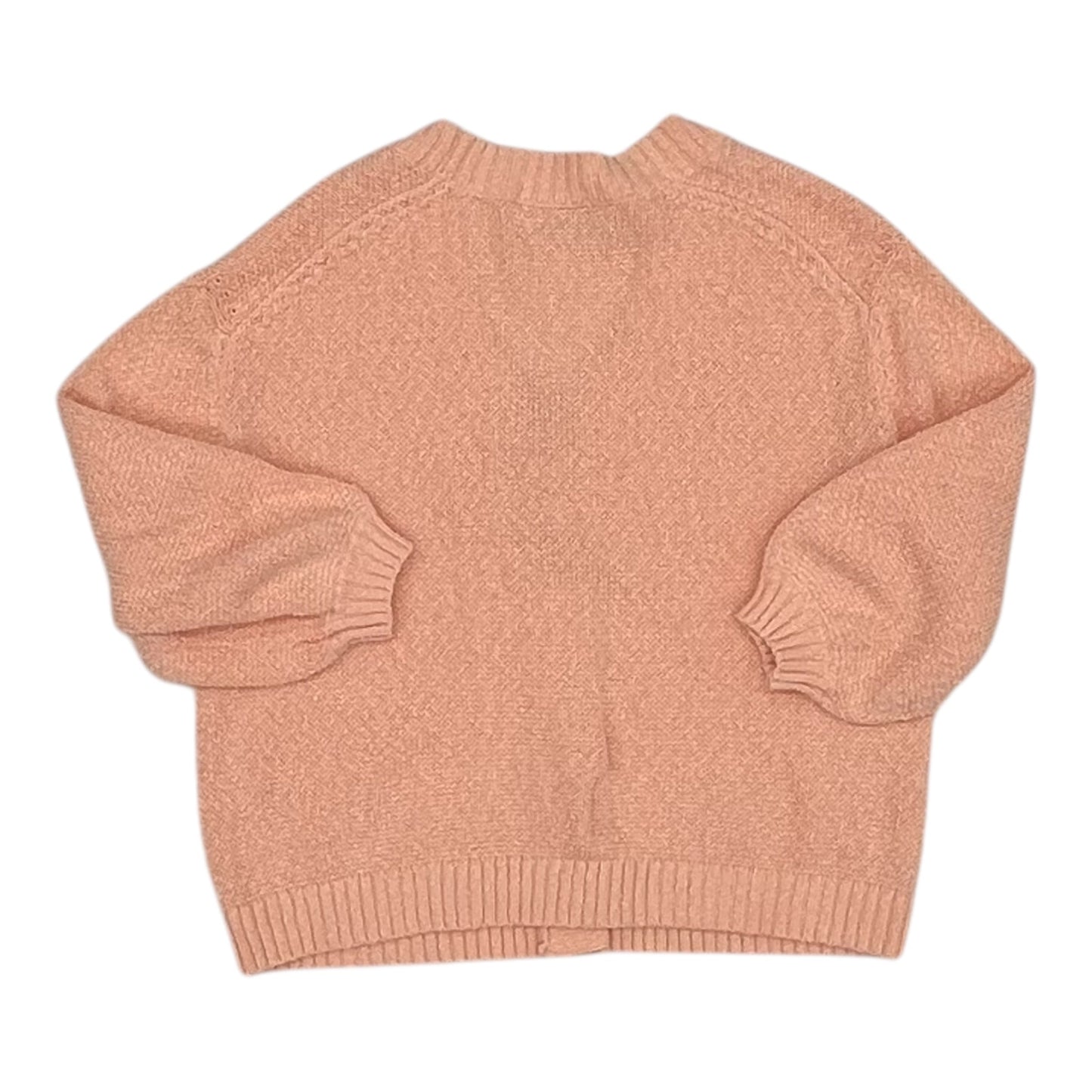 Sweater Cardigan By Loft In Peach, Size:M