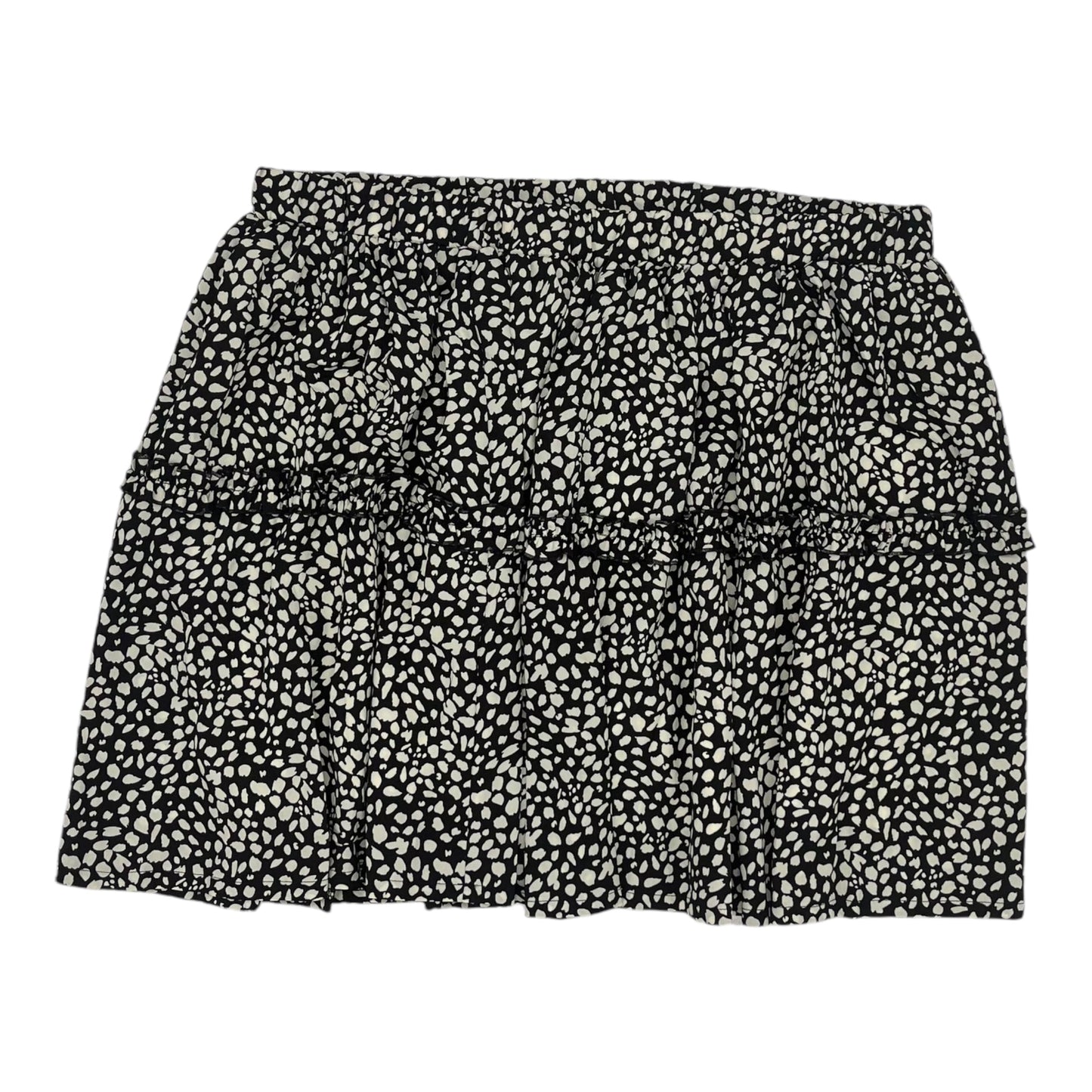 Skirt Mini & Short By Clothes Mentor In Black & Cream, Size:4X