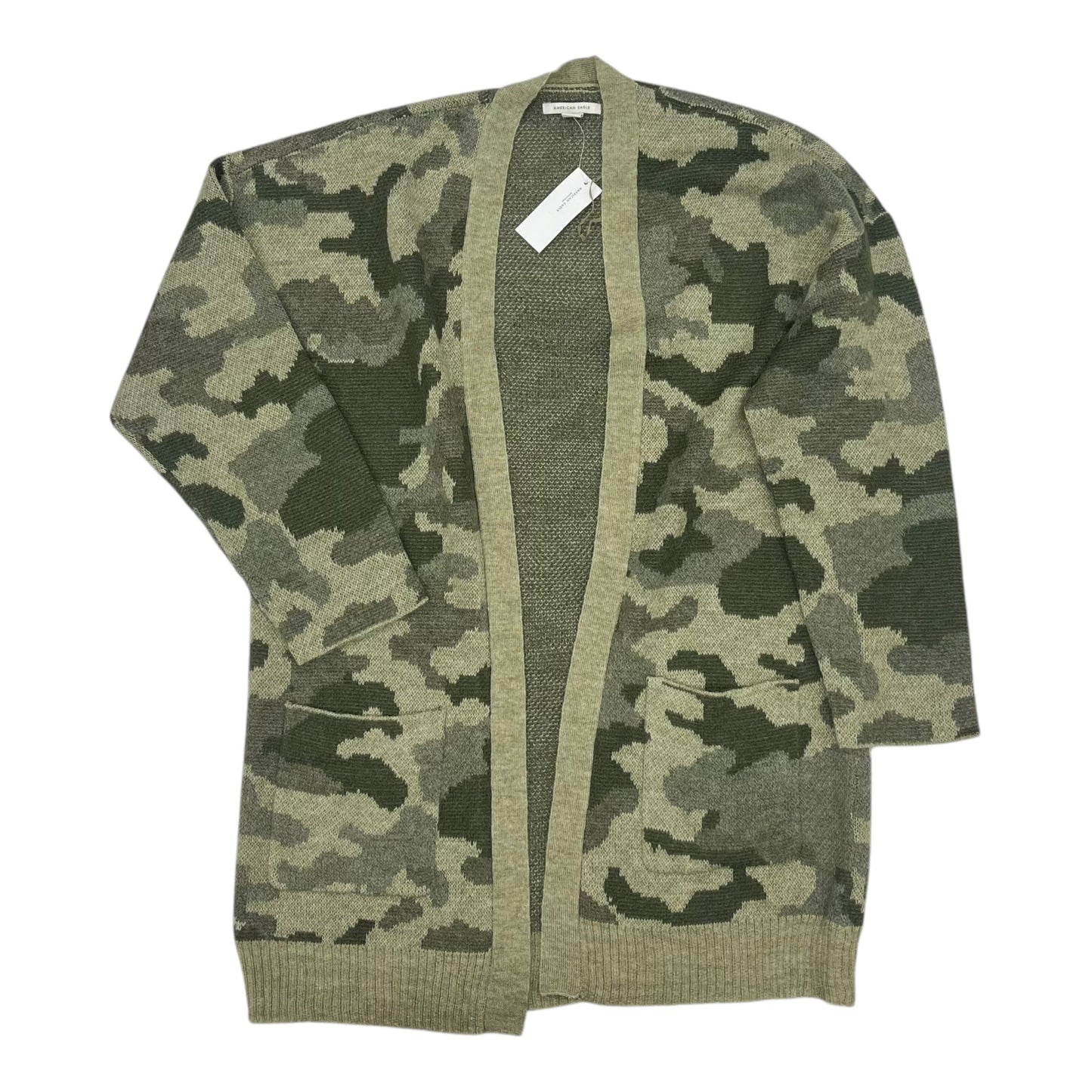 Cardigan By American Eagle In Camouflage Print, Size:S