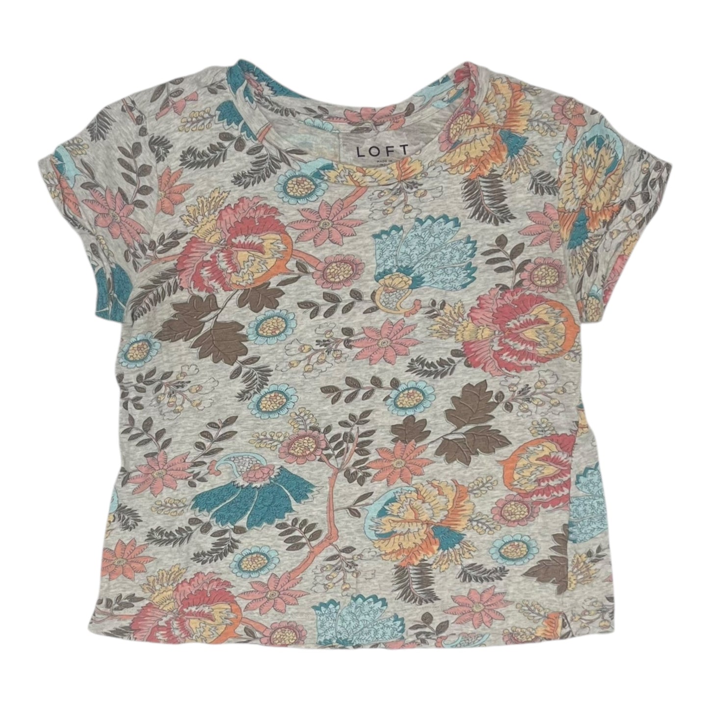 Top Ss By Loft In Floral Print, Size:Xs