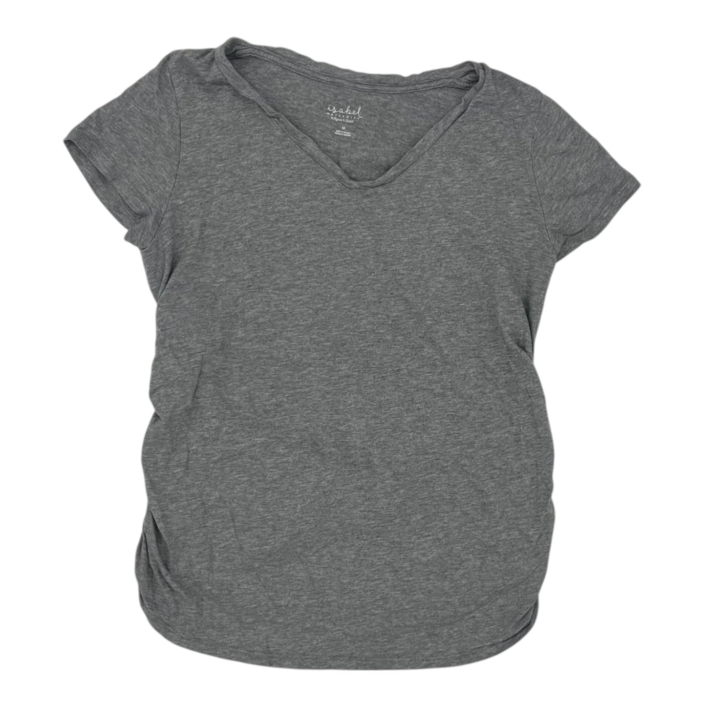 Mat Top Ss By Isabel Maternity In Grey, Size:M