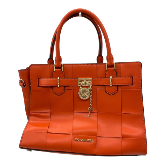 Handbag Designer By Michael Kors In Orange, Size:Medium