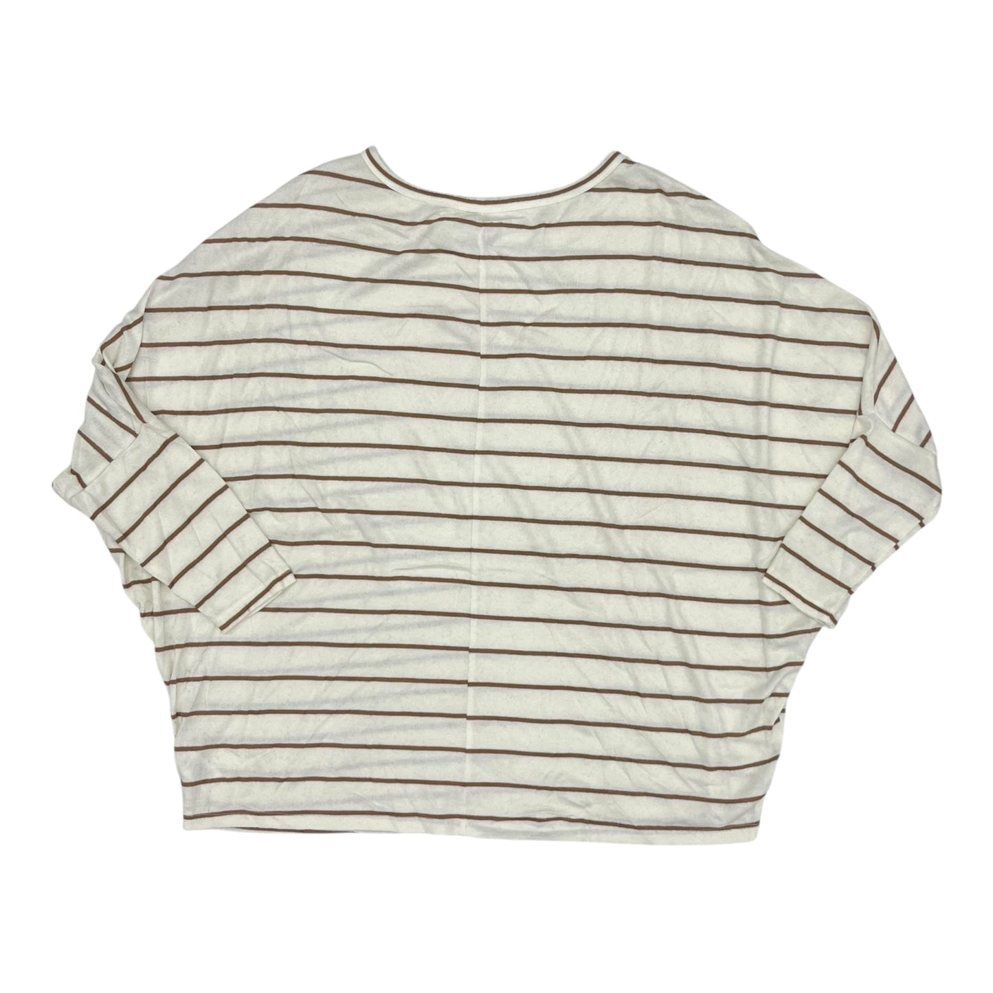 Top Ls By Maurices In Cream & Tan, Size:2X