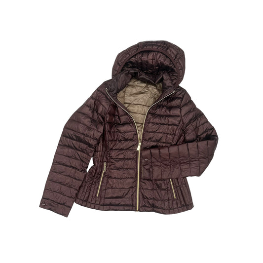 Jacket Puffer & Quilted By Calvin Klein In Purple, Size:L