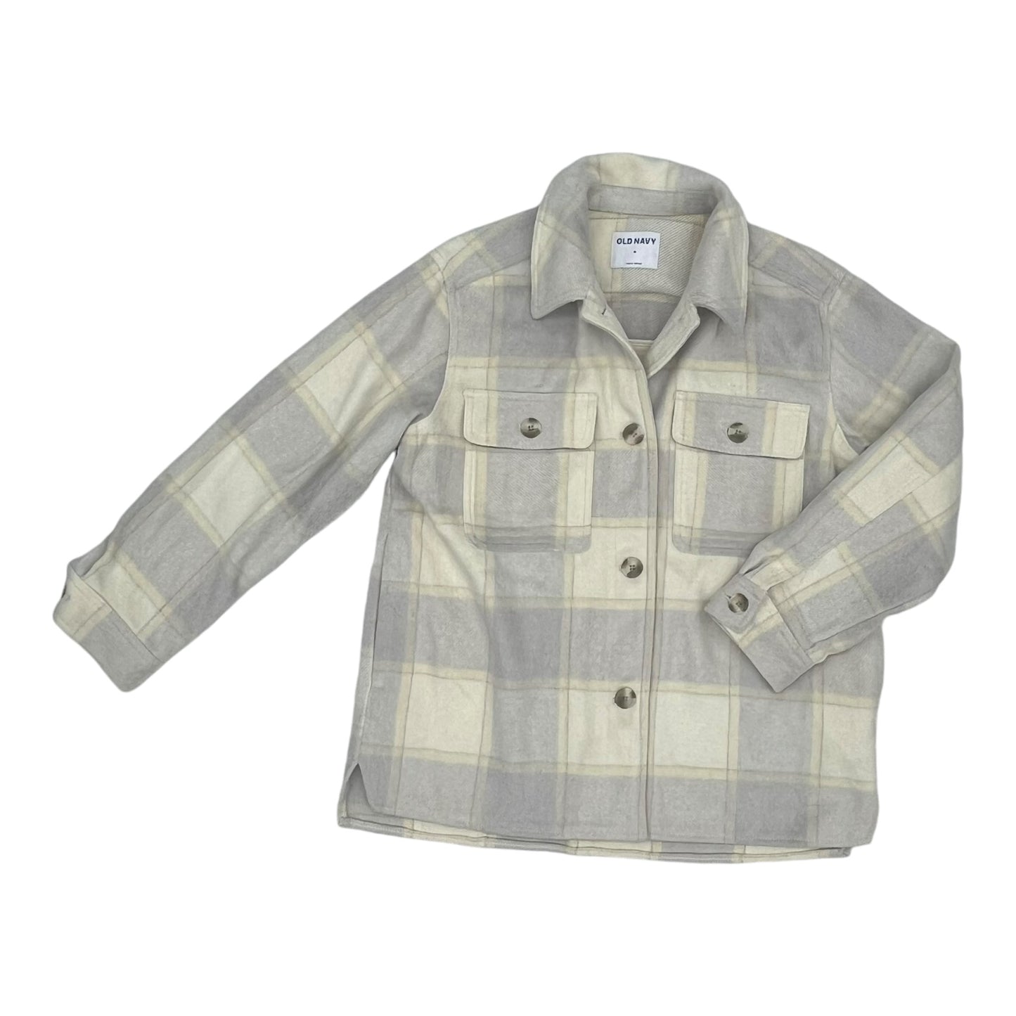 Jacket Shirt By Old Navy In Grey, Size:M