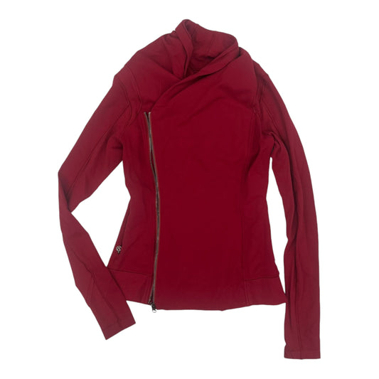 Athletic Jacket By Lululemon In Red, Size:M