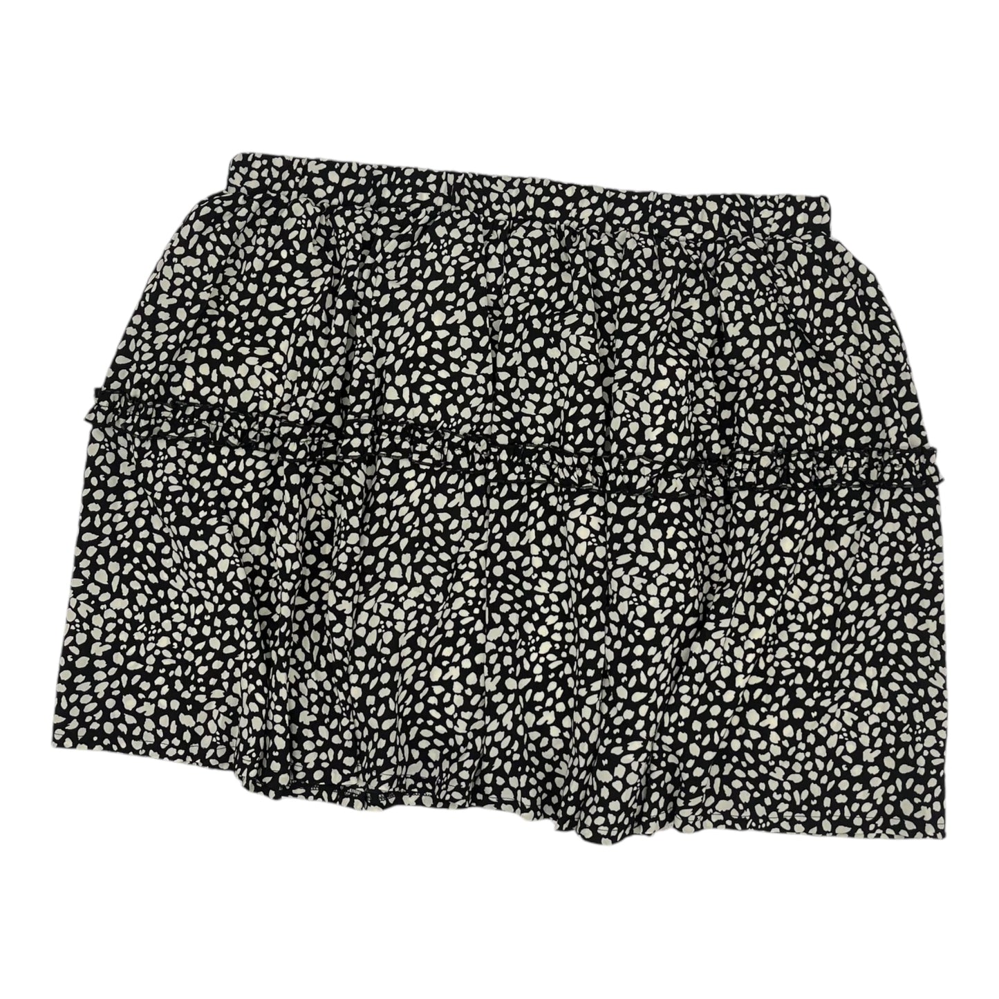 Skirt Mini & Short By Clothes Mentor In Black & Cream, Size:4X