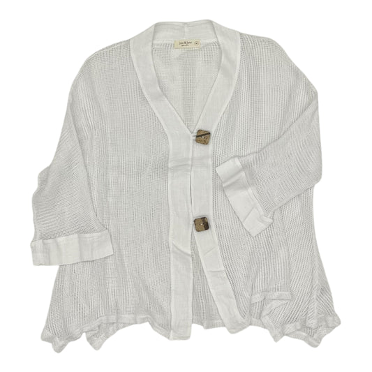 Cardigan By Jess And Jane In White, Size:M