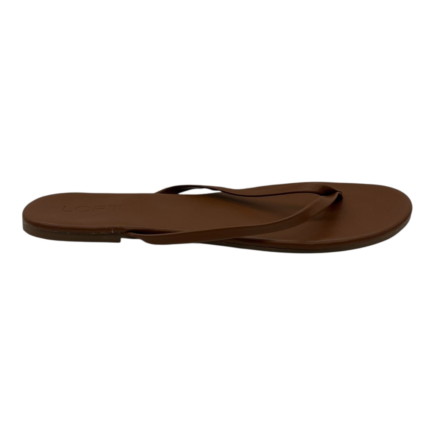 Sandals Flip Flops By Loft In Brown, Size:10