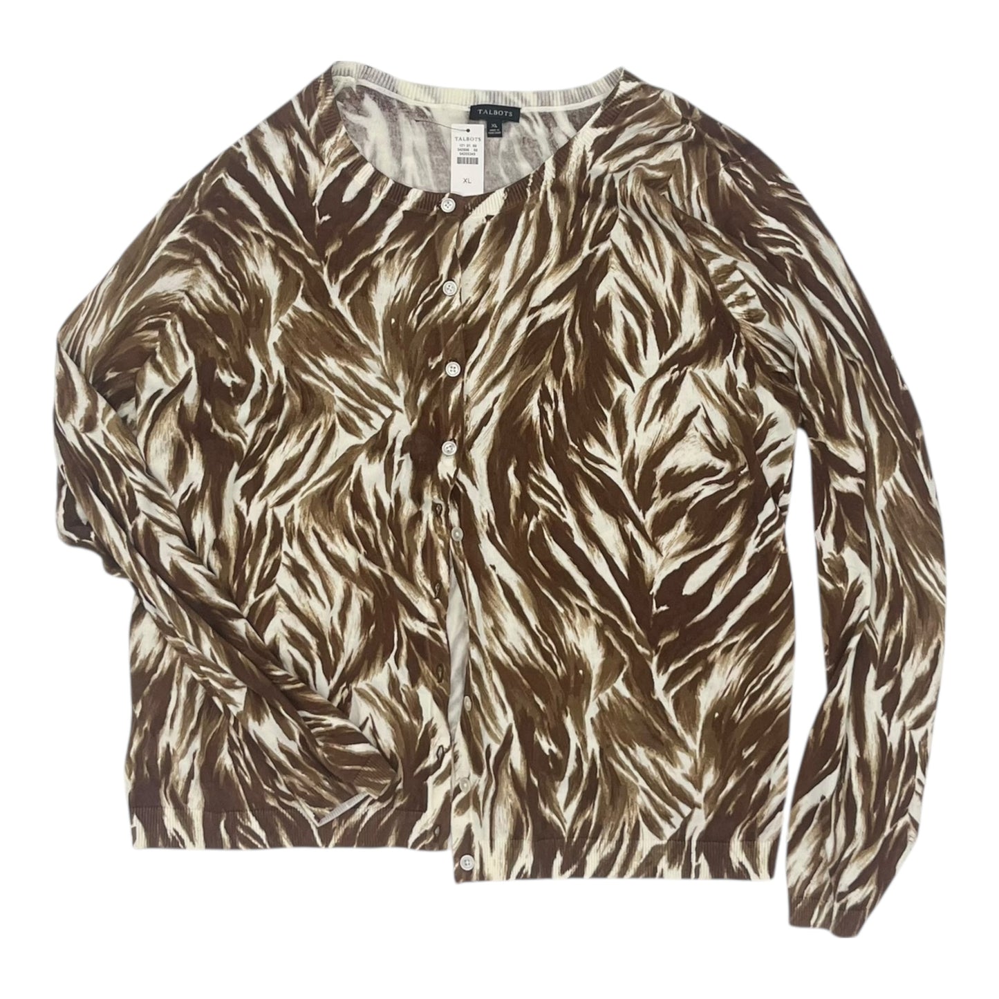 Cardigan By Talbots In Brown, Size:Xl