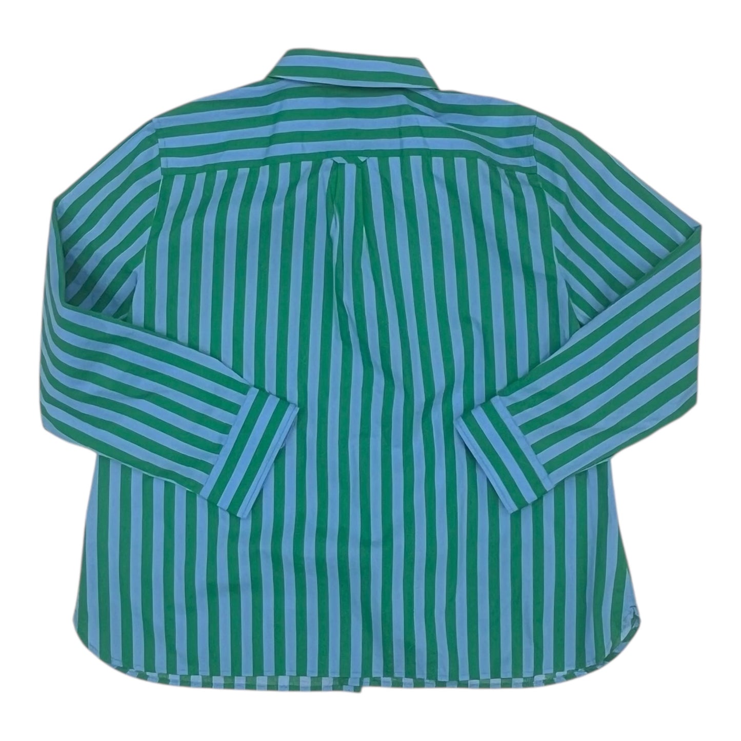 Blouse Ls By Talbots In Striped Pattern, Size:Xlp