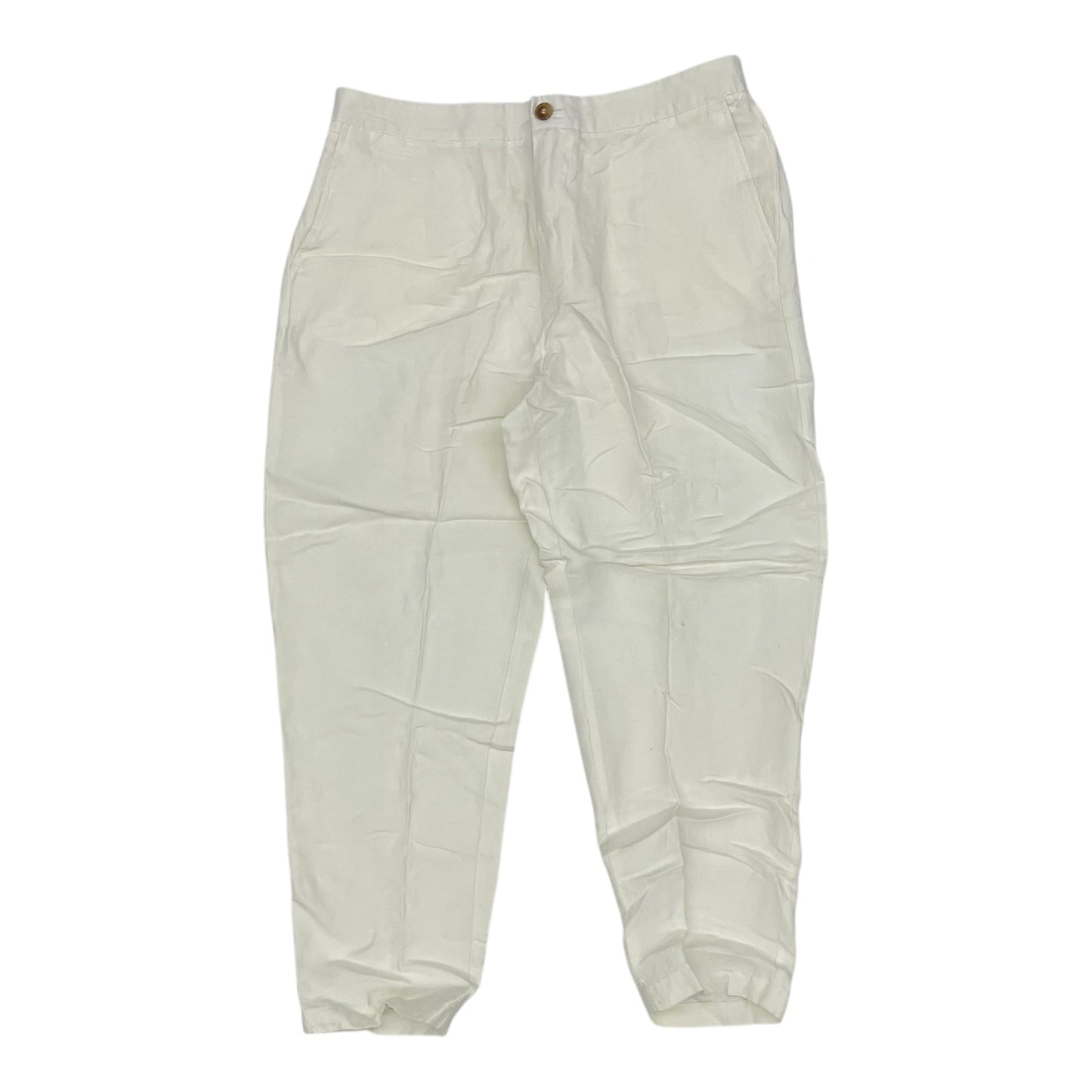 Pants Designer By Halston In Cream, Size:Xl