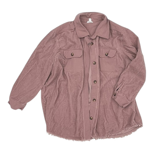 Jacket Shirt By Tribal In Pink, Size:3X