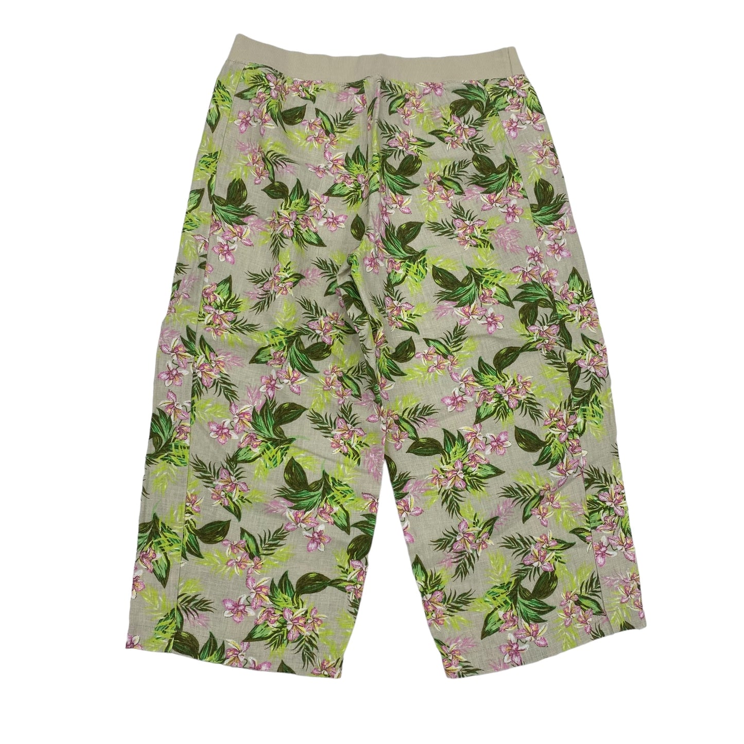 FLORAL PRINT PANTS LINEN by J. JILL Size:PETITE  M