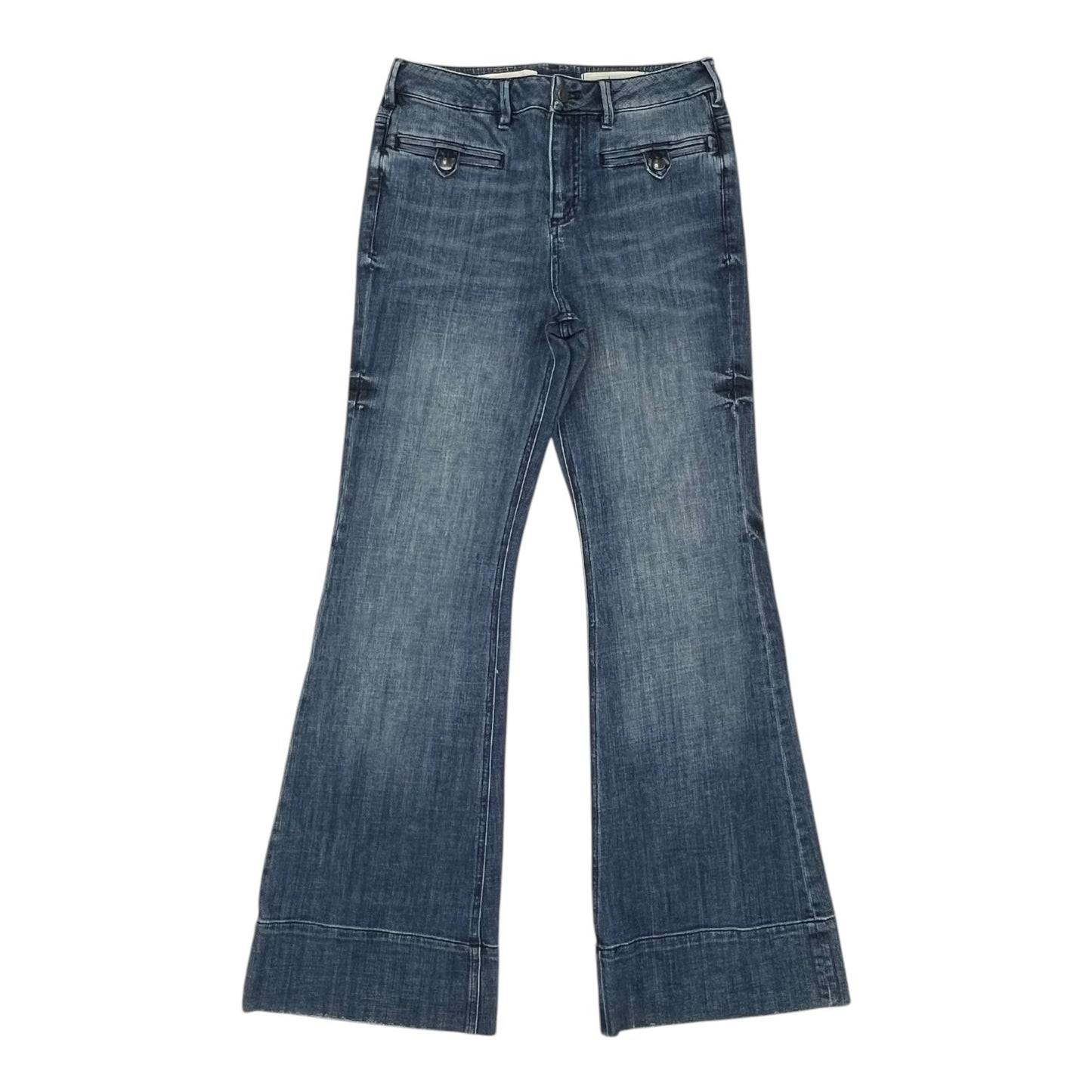 Jeans Flared By Pilcro In Blue Denim, Size:6