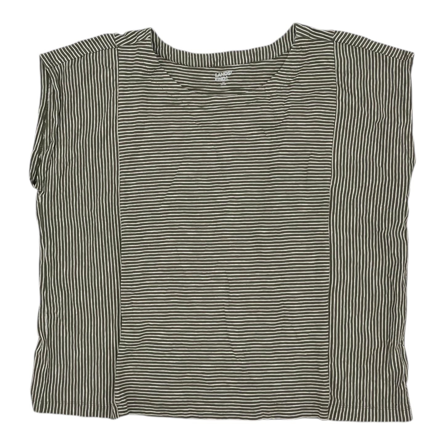 Top Ss By Lands End In Green, Size:2X