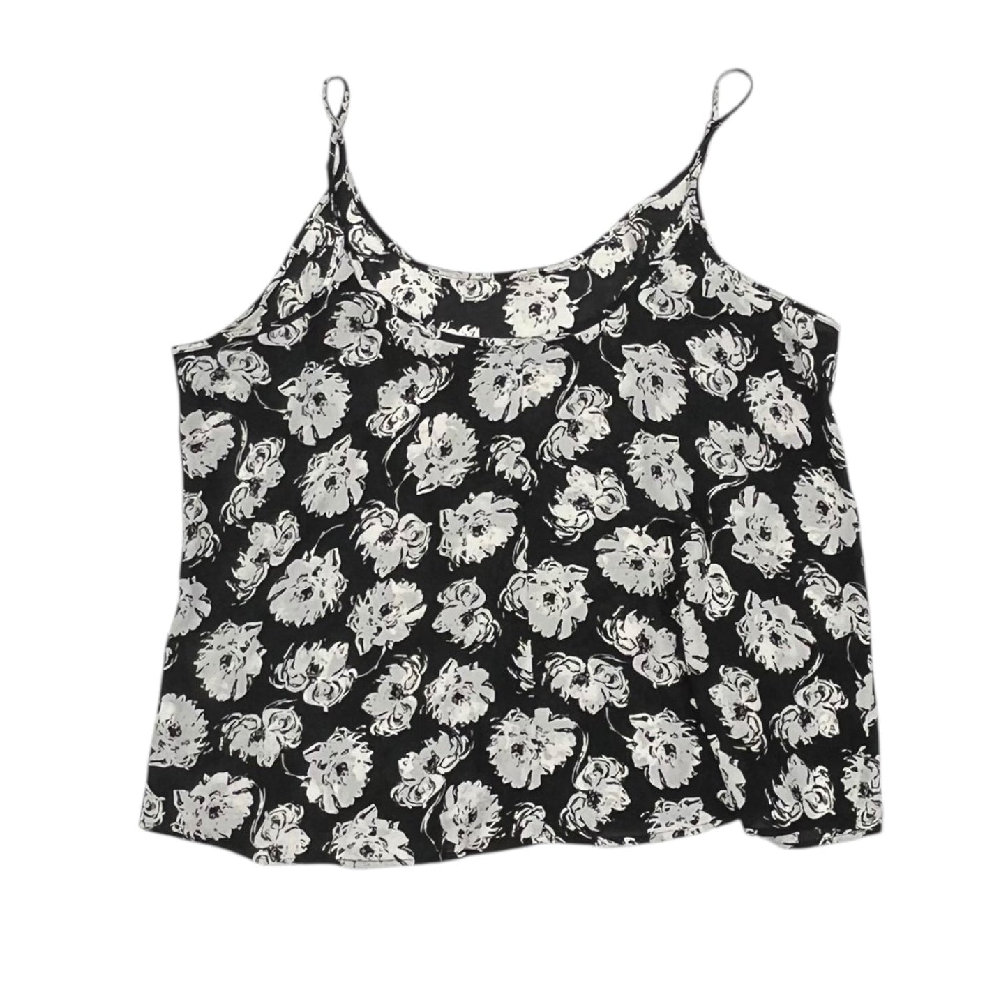 Blouse Sleeveless By Apt 9 In Black & White, Size:Xxl