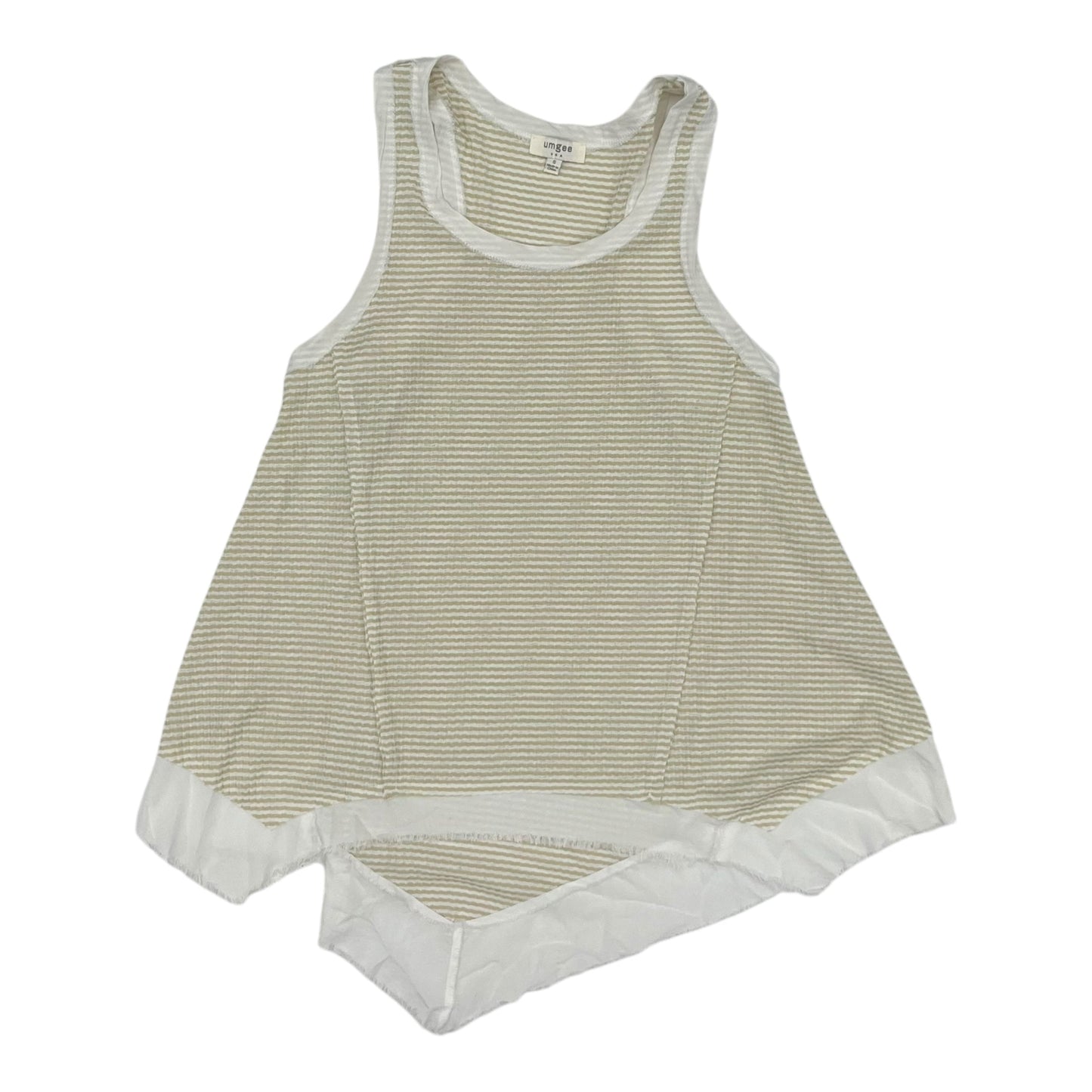 Blouse Sleeveless By Umgee In Tan & White, Size:S