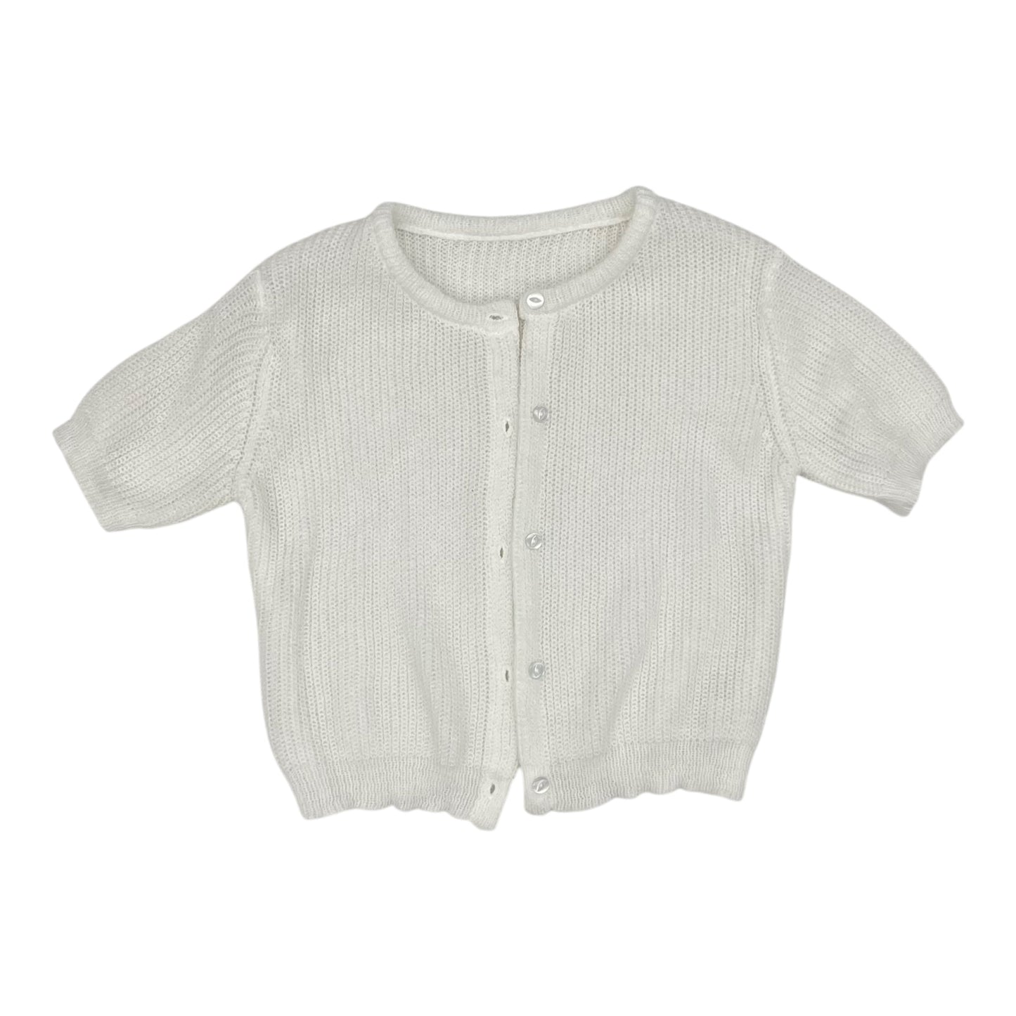 Sweater Cardigan By Shein In White, Size:L