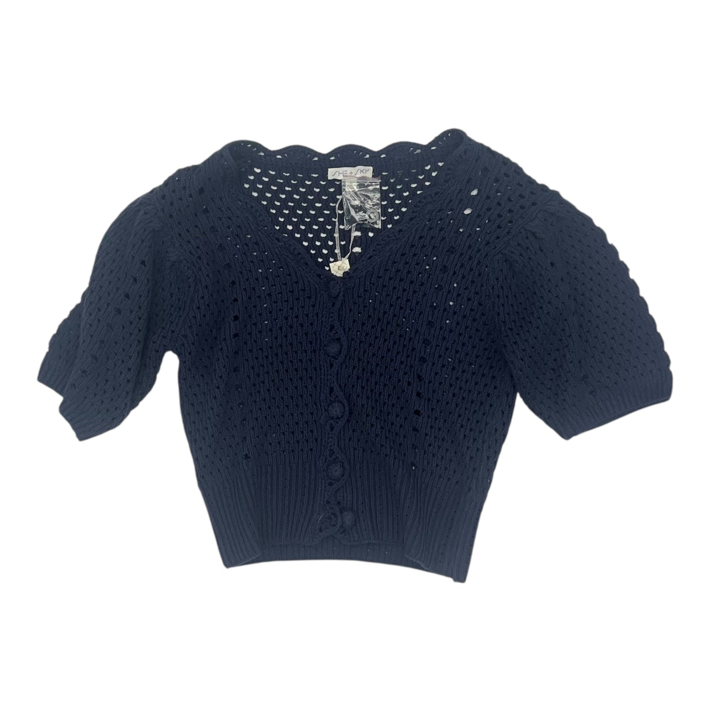 Sweater Cardigan By She + Sky In Navy, Size:L
