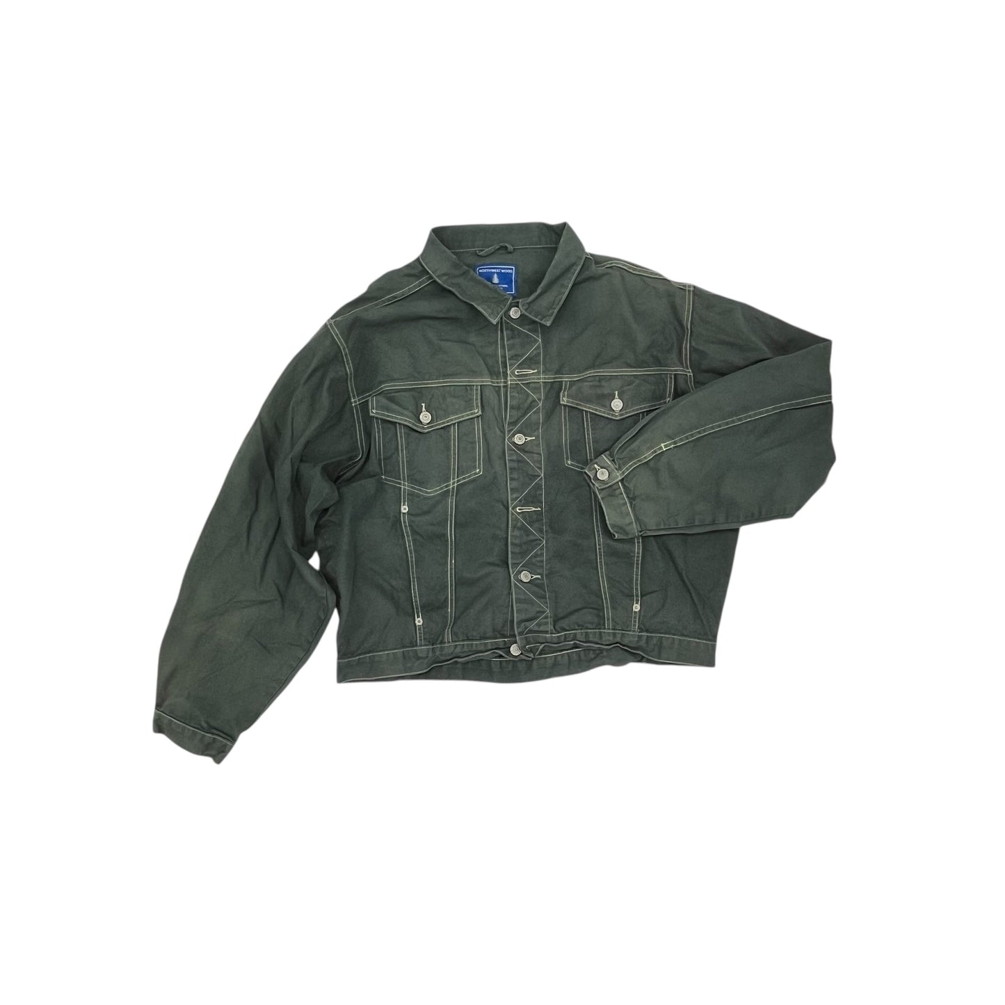 Jacket Utility By Clothes Mentor In Green, Size:Xxl