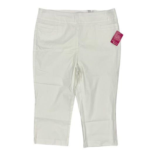 Pants Cropped By Kim Rogers In Cream, Size:16