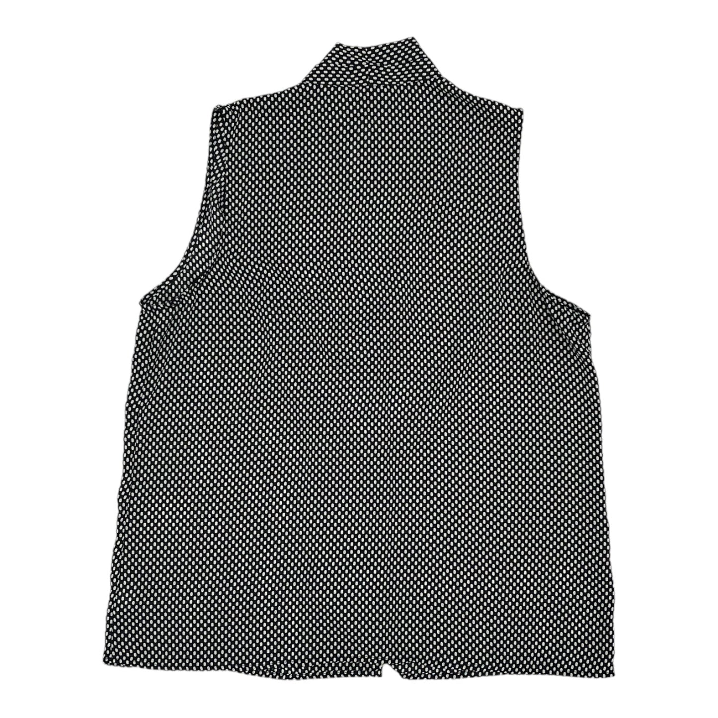 BLACK & WHITE BLOUSE SLEEVELESS by WHO WHAT WEAR Size:XL