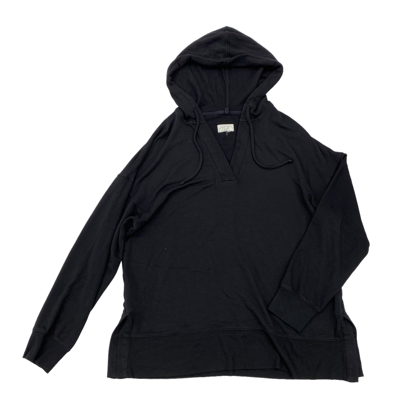 BLACK SWEATSHIRT HOODIE by LOU AND GREY Size:L