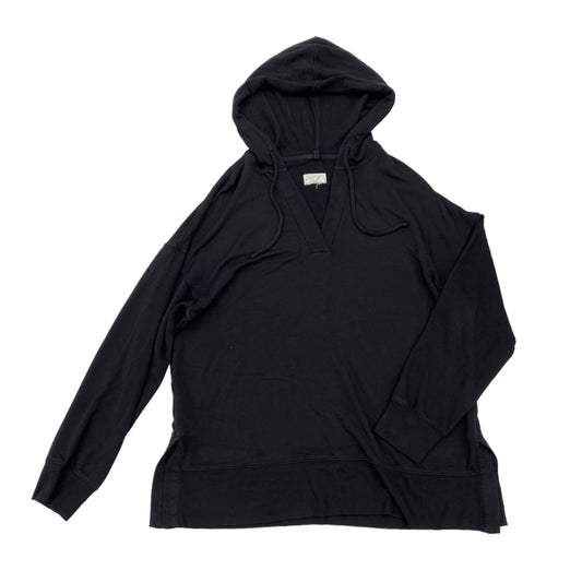 BLACK SWEATSHIRT HOODIE by LOU AND GREY Size:L