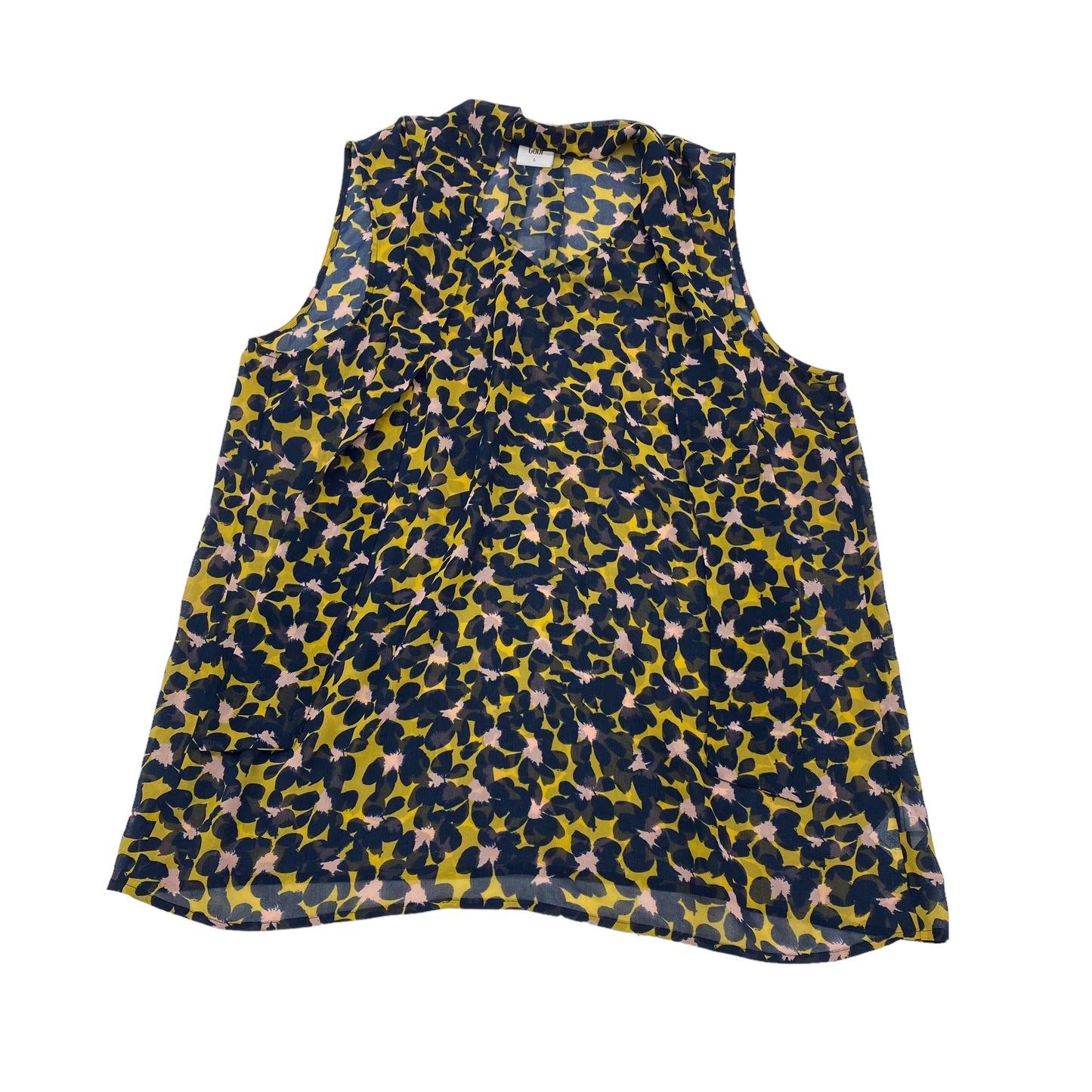 BLUE & YELLOW TOP SLEEVELESS by CABI Size:L